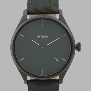 Titan Workwear Green Dial Analog Leather Strap Watch