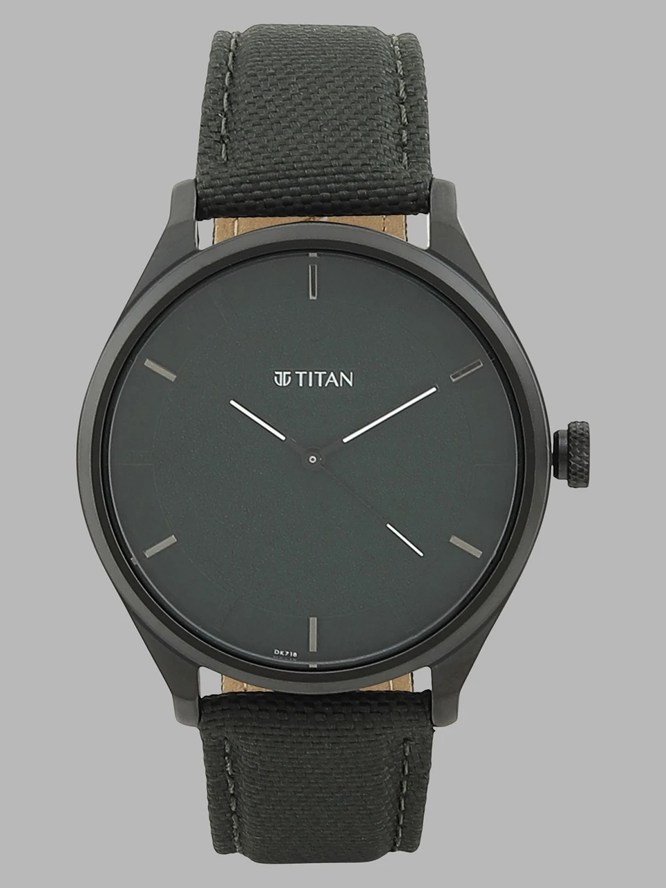 Titan Workwear Green Dial Analog Leather Strap Watch