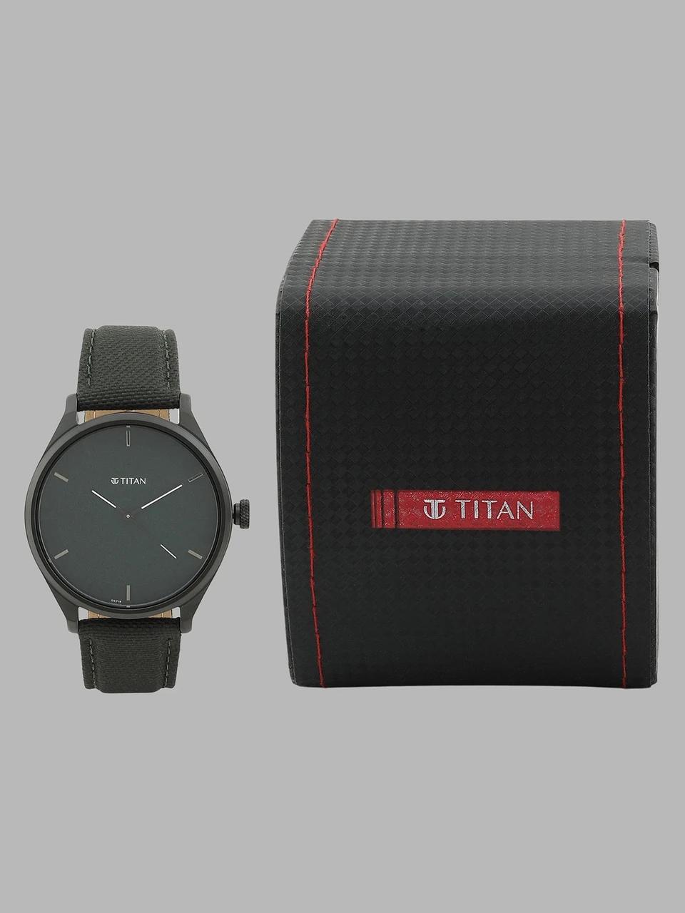 Titan Workwear Green Dial Analog Leather Strap Watch - Image 2